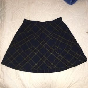 Urban Outfitters High Waisted Plaid Skirt